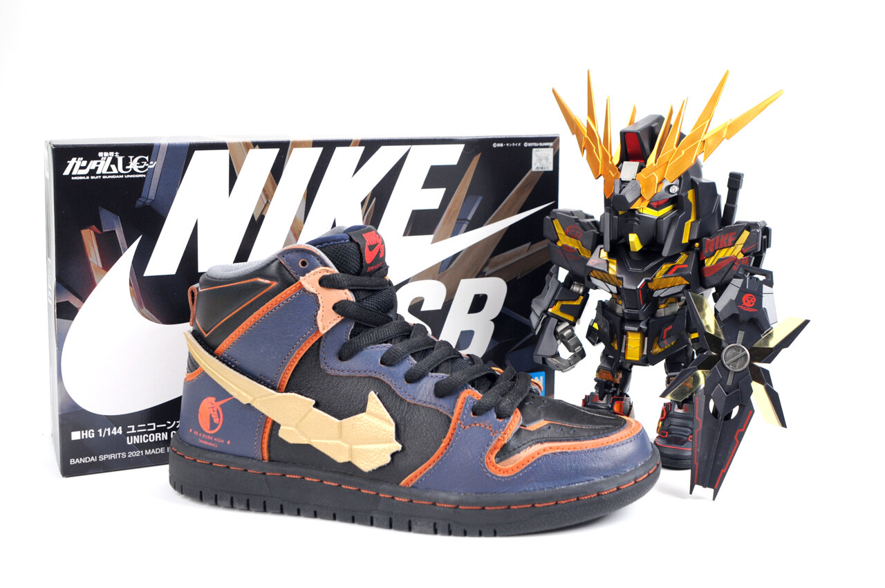 bandai nike sb gundam